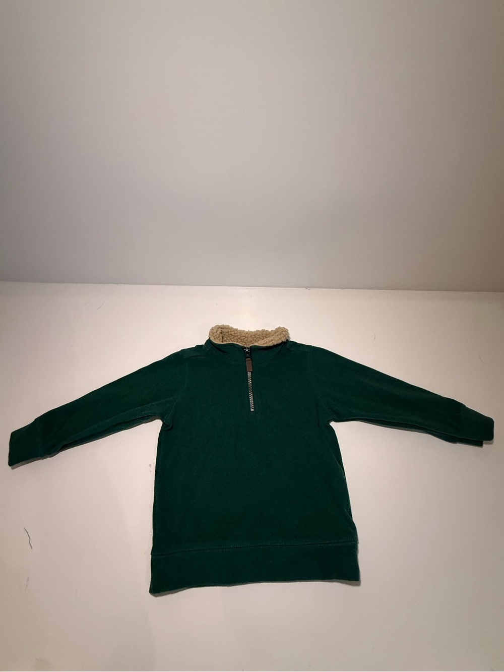 Carter’s Emerald Green Sherpa Collar Half Zip 24M | Soft Corduroy